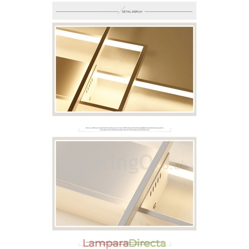 Lámpara de techo moderna y contemporánea de aluminio con pintura, lámpara de pared empotrada con regulador de intensidad remoto para sala de estar y dormitorio. También se puede usar como lámpara de pared.