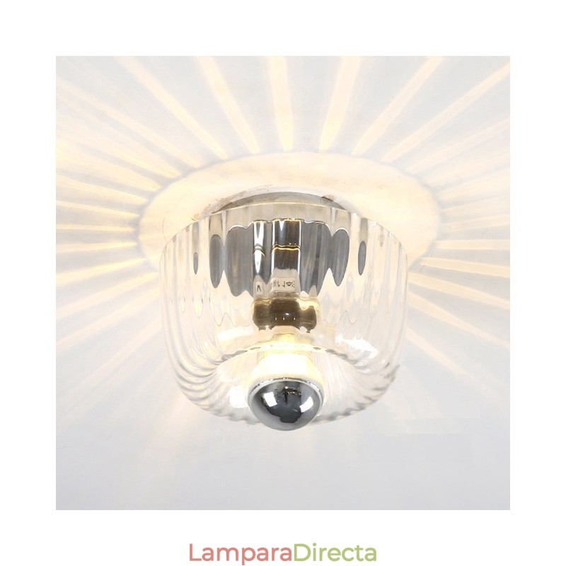 Apliques de pared con bombillas sin sombras, luz de techo moderna y contemporánea
