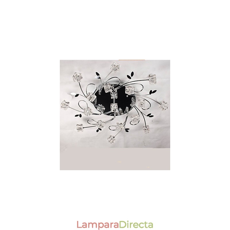 Lámpara de techo clásica de cristal de hielo