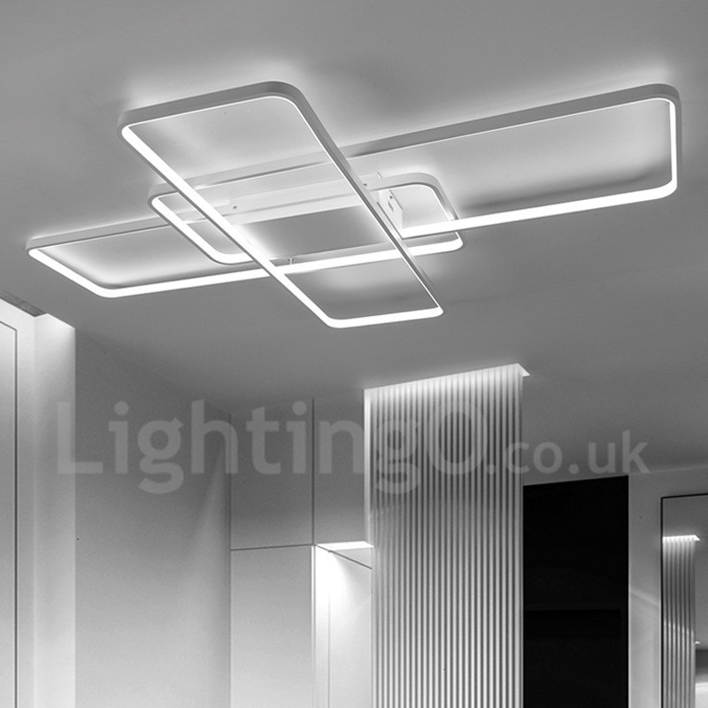 Lámpara de techo moderna y contemporánea de aluminio con pintura, lámpara de pared empotrada con regulador de intensidad remoto para sala de estar y dormitorio. También se puede usar como lámpara de pared.