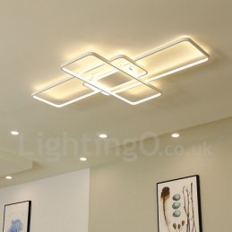 Lámpara de techo moderna y contemporánea de aluminio con pintura, lámpara de pared empotrada con regulador de intensidad remoto para sala de estar y dormitorio. También se puede usar como lámpara de pared.