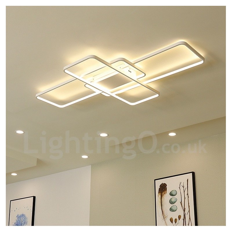 Lámpara de techo moderna y contemporánea de aluminio con pintura, lámpara de pared empotrada con regulador de intensidad remoto para sala de estar y dormitorio. También se puede usar como lámpara de pared.