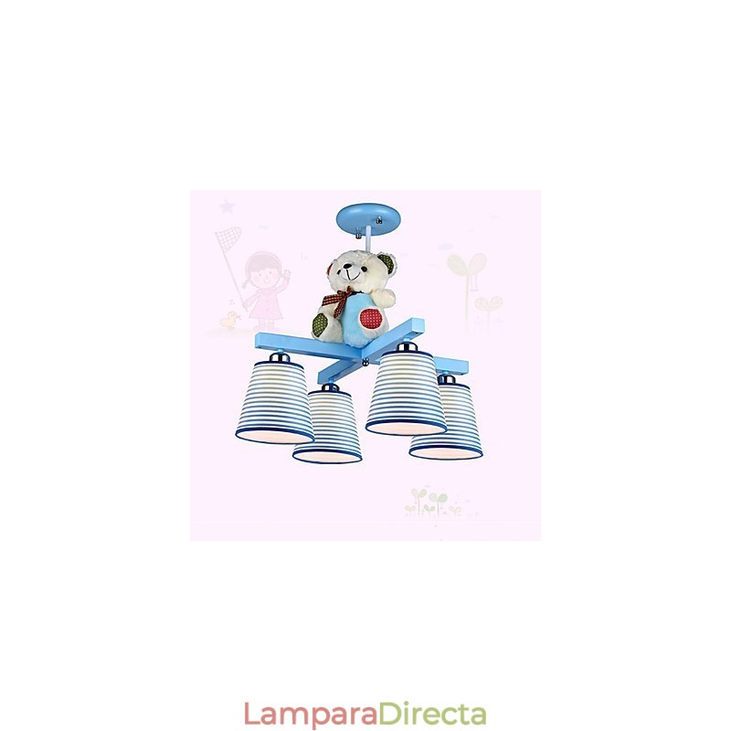 Lámpara de techo moderna contemporánea de madera y bambú