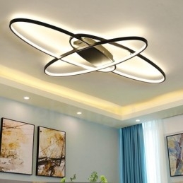 Lámpara de techo moderna y contemporánea de aluminio ovalada regulable, lámpara empotrada para sala de estar y dormitorio. También se puede usar como luz de pared.