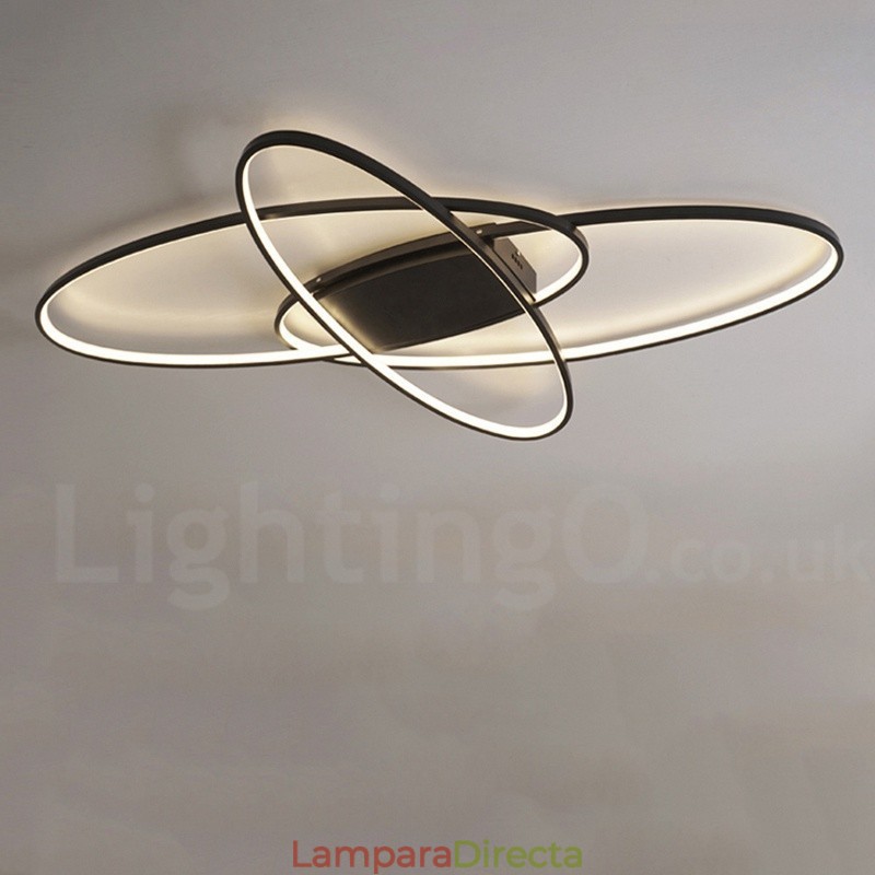 Lámpara de techo moderna y contemporánea de aluminio ovalada regulable, lámpara empotrada para sala de estar y dormitorio. También se puede usar como luz de pared.