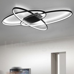 Lámpara de techo moderna y contemporánea de aluminio ovalada regulable, lámpara empotrada para sala de estar y dormitorio. También se puede usar como luz de pared.