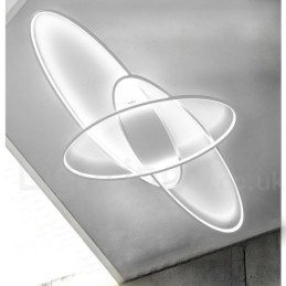 Lámpara de techo moderna y contemporánea de aluminio ovalada regulable, lámpara empotrada para sala de estar y dormitorio. También se puede usar como luz de pared.