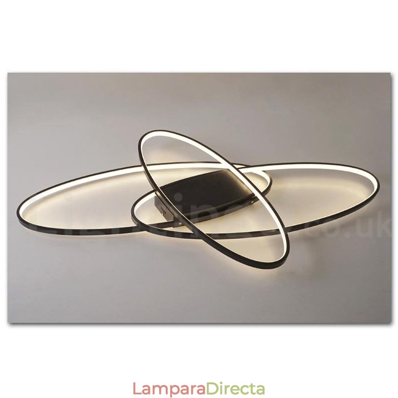 Lámpara de techo moderna y contemporánea de aluminio ovalada regulable, lámpara empotrada para sala de estar y dormitorio. También se puede usar como luz de pared.
