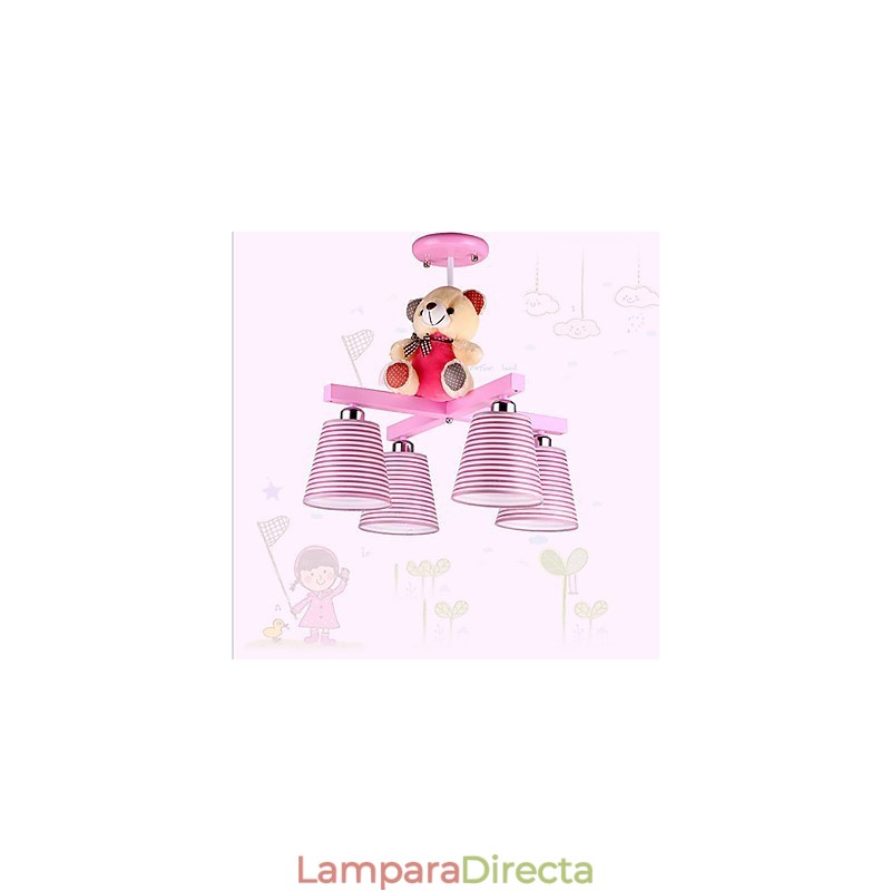 Lámpara de techo moderna contemporánea de madera y bambú
