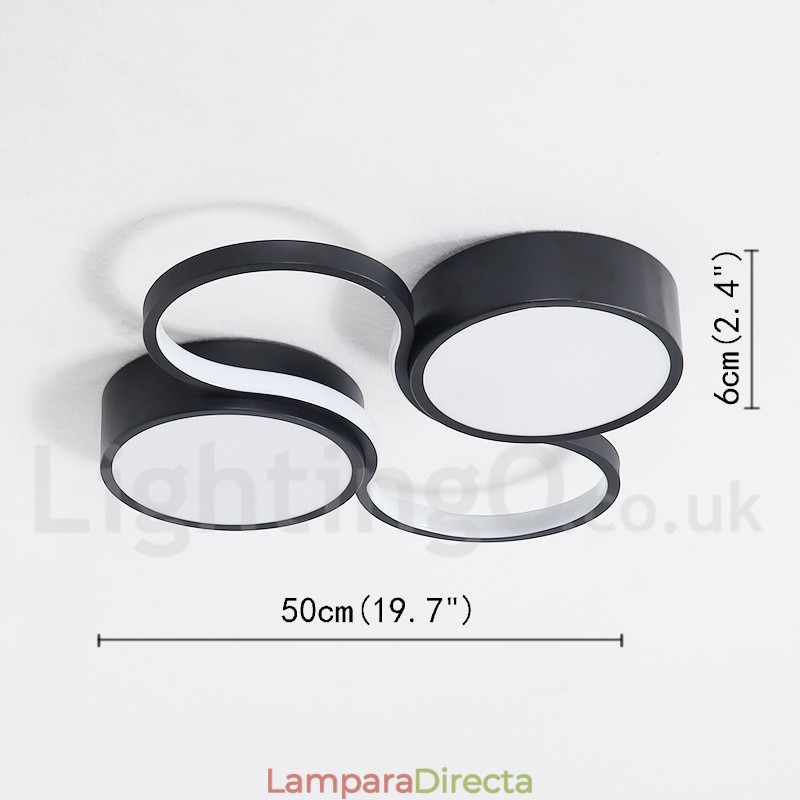 Lámpara de techo de aluminio moderna y contemporánea regulable, lámpara empotrada para sala de estar y dormitorio. También se puede usar como luz de pared.