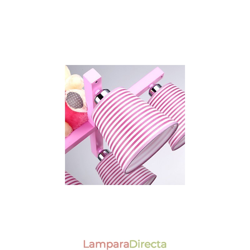 Lámpara de techo moderna contemporánea de madera y bambú