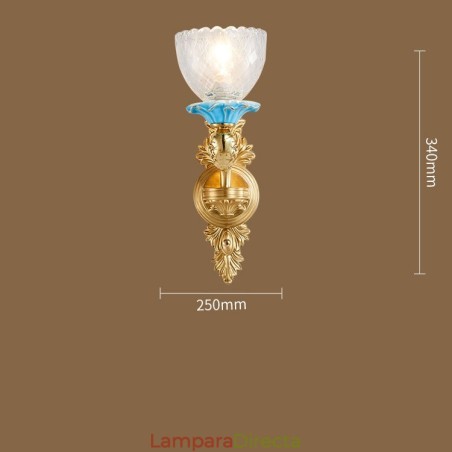 Lámpara de pared de 1 luz con forma de vela, de latón 100 % puro, de lujo, estilo rústico, retro, vintage, de cerámica, con pantallas de vidrio, ideal para hoteles, oficinas, salas de exposición, salas de estar y comedores. Lámpara de pared de 1 luz con forma de vela, de latón 100 % puro, de lujo, estilo rústico, retro, vintage, de cerámica, con pantallas de vidrio, ideal para hoteles, oficinas, salas de exposición, salas de estar y comedores.