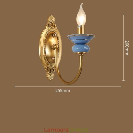 Lámpara de pared de 1 luz, estilo rústico retro vintage de latón 100 % puro, de cerámica, con forma de vela, ideal para hoteles, oficinas, salas de exposición, salas de estar y comedores. Lámpara de pared de 1 luz, estilo rústico retro vintage de latón 100 % puro, de cerámica, con forma de vela, ideal para hoteles, oficinas, salas de exposición, salas de estar y comedores.