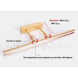 Lámpara de espejo IP44 para baño, luces de pared arriba y abajo con pantalla acrílica, iluminación de maquillaje