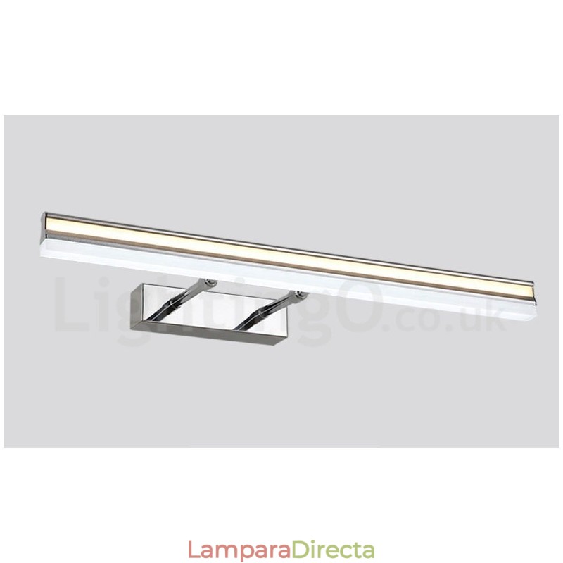 Lámpara de espejo IP44 para baño, luces de pared arriba y abajo con pantalla acrílica, iluminación de maquillaje