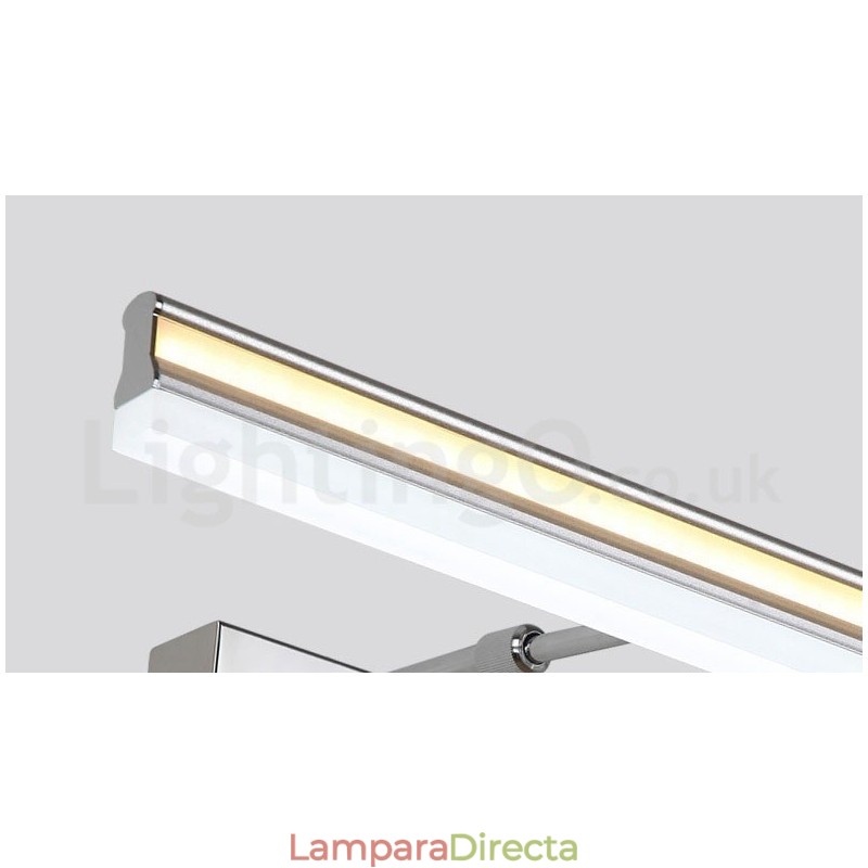 Lámpara de espejo IP44 para baño, luces de pared arriba y abajo con pantalla acrílica, iluminación de maquillaje
