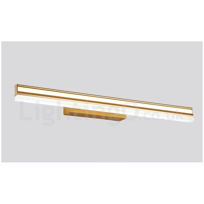 Lámpara de espejo IP44, luces de baño, luces de pared con pantalla acrílica, iluminación de maquillaje