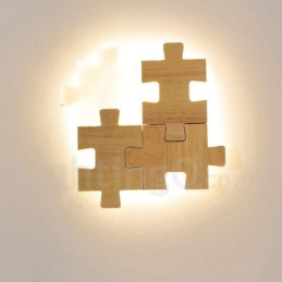 Apliques de pared de madera con pantalla acrílica, modernos y contemporáneos, de madera y bambú.