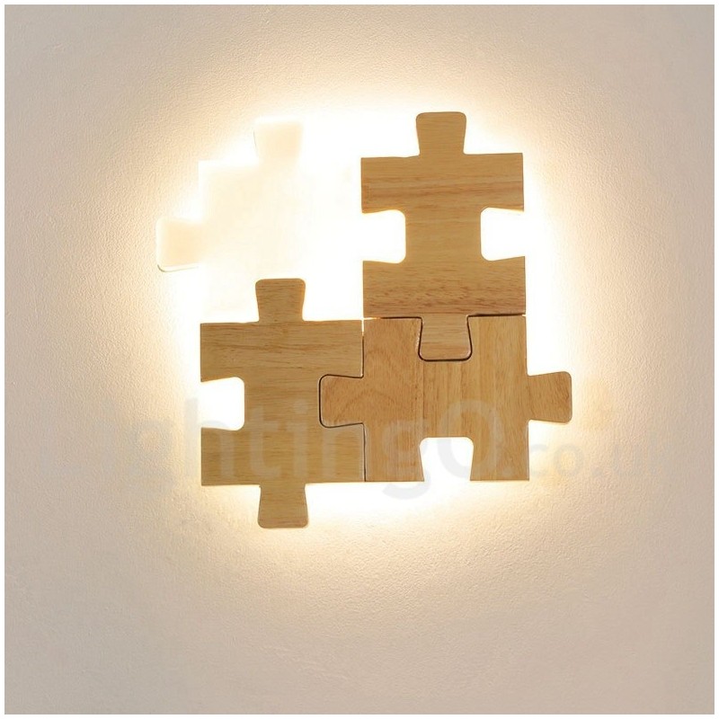 Apliques de pared de madera con pantalla acrílica, modernos y contemporáneos, de madera y bambú.