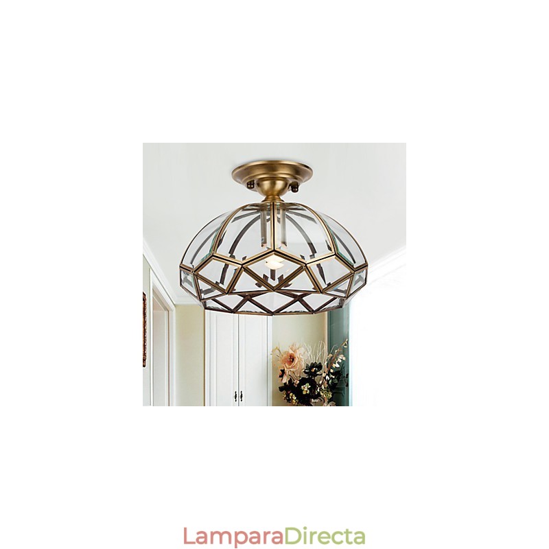 Lámpara de techo de cobre con diseño decorativo contemporáneo moderno
