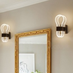 Lámpara de pared moderna con pantalla acrílica para dormitorio, pasillo y sala de estar.