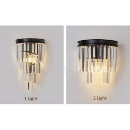 Lámpara de pared de cristal K9 de lujo moderna con pantalla de cristal