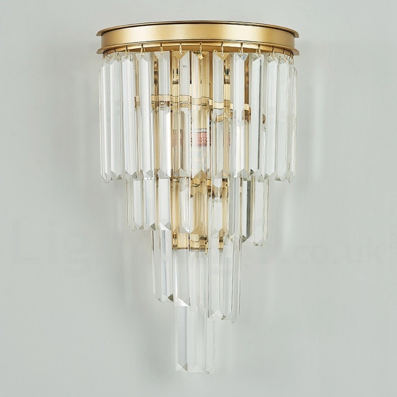 Lámpara de pared de cristal K9 de lujo moderna con pantalla de cristal