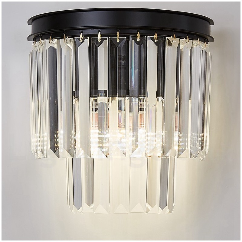 Lámpara de pared de cristal K9 de lujo moderna con pantalla de cristal