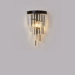 Lámpara de pared de cristal K9 de lujo moderna con pantalla de cristal