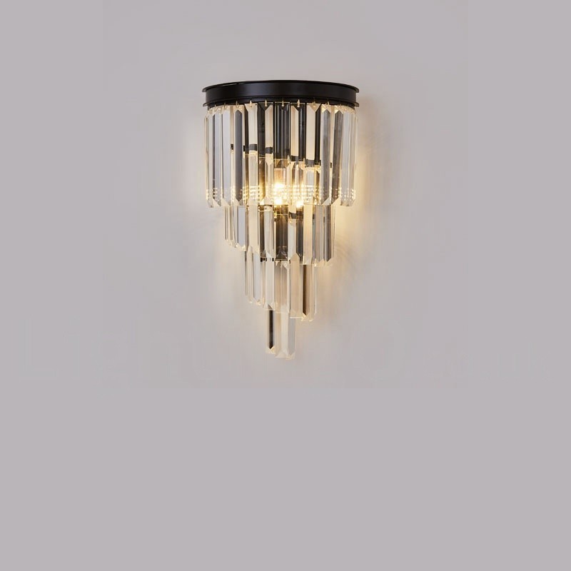 Lámpara de pared de cristal K9 de lujo moderna con pantalla de cristal