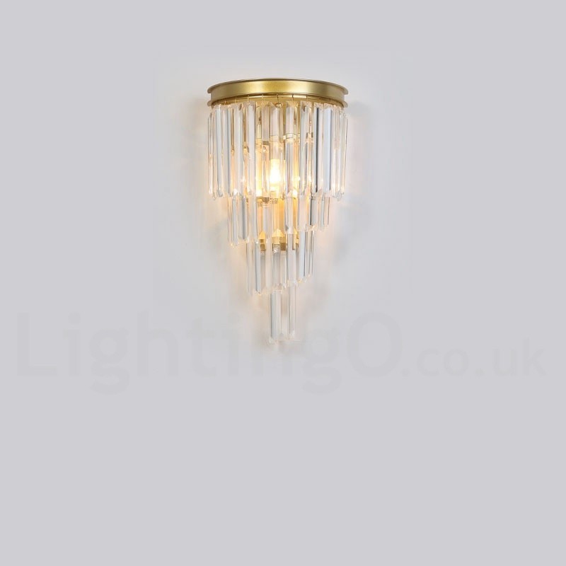 Lámpara de pared de cristal K9 de lujo moderna con pantalla de cristal
