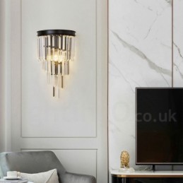 Lámpara de pared de cristal K9 de lujo moderna con pantalla de cristal