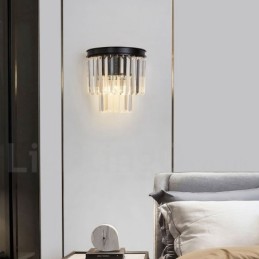 Lámpara de pared de cristal K9 de lujo moderna con pantalla de cristal