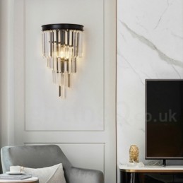 Lámpara de pared de cristal K9 de lujo moderna con pantalla de cristal