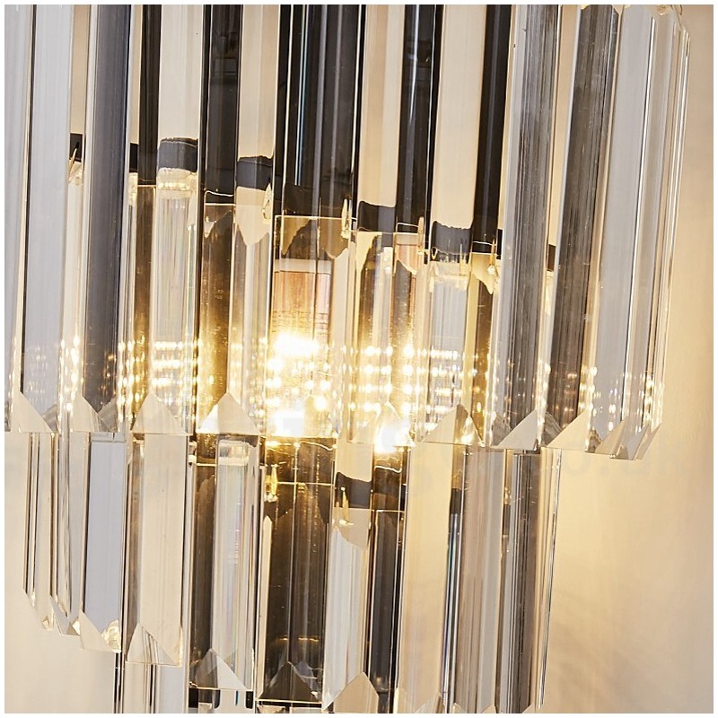 Lámpara de pared de cristal K9 de lujo moderna con pantalla de cristal