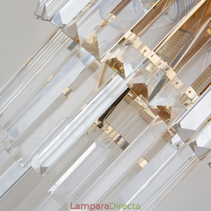 Aplique de pared de cristal K9 de lujo posmoderno a juego con oro y pantalla de cristal