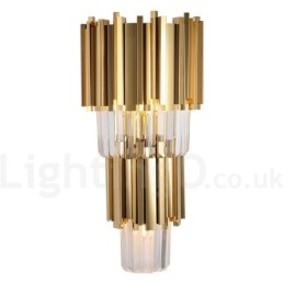 Lámpara de pared de cristal K9 de lujo moderna con pantalla de cristal