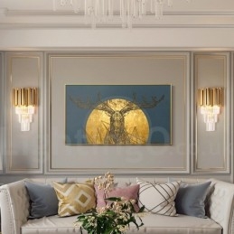 Lámpara de pared de cristal K9 de lujo moderna con pantalla de cristal