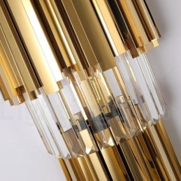 Lámpara de pared de cristal K9 de lujo moderna con pantalla de cristal
