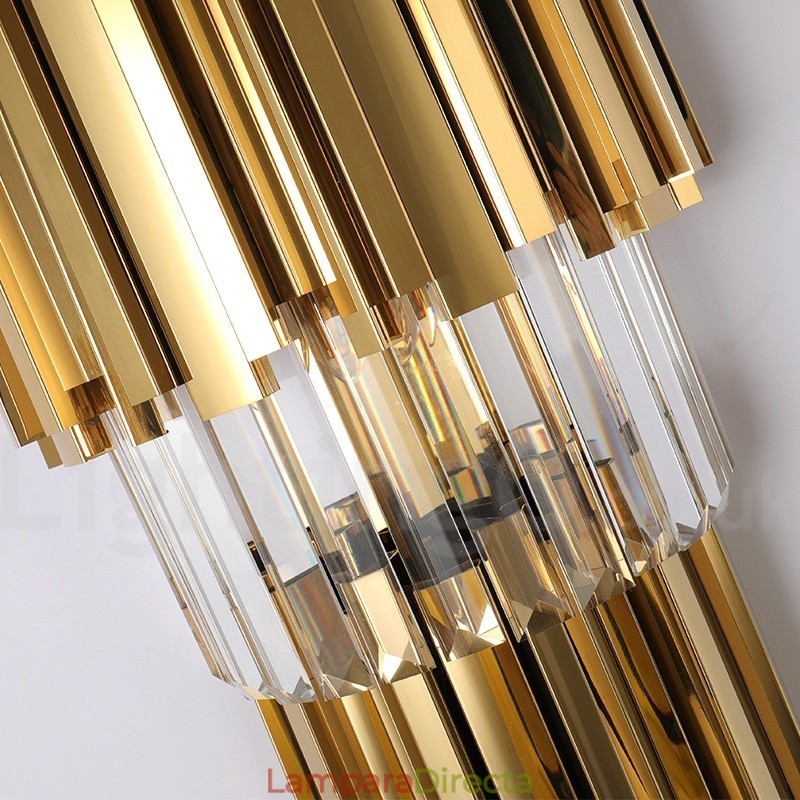 Lámpara de pared de cristal K9 de lujo moderna con pantalla de cristal