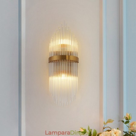 Lámpara de pared de cristal K9 de lujo moderna con pantalla de cristal Lámpara de pared de cristal K9 de lujo moderna con pantalla de cristal