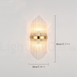 Lámpara de pared de cristal K9 de lujo moderna con pantalla de cristal
