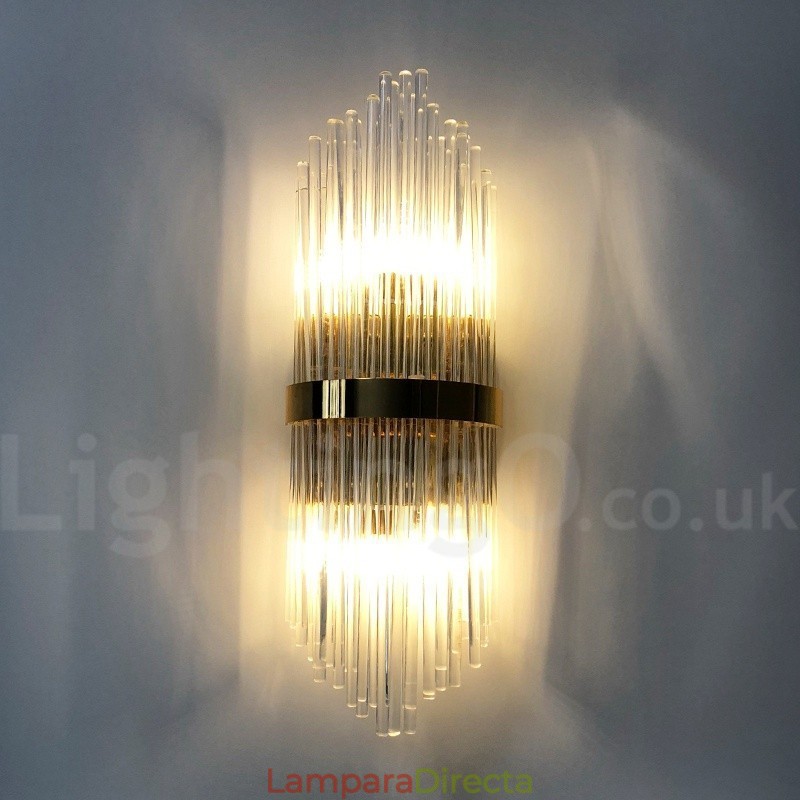 Lámpara de pared de cristal K9 de lujo moderna con pantalla de cristal