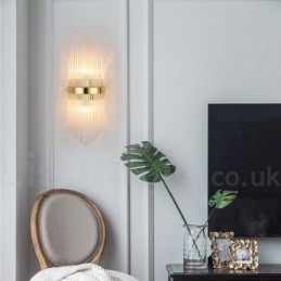 Lámpara de pared de cristal K9 de lujo moderna con pantalla de cristal