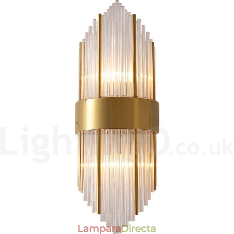 Lámpara de pared de cristal K9 de lujo moderna con pantalla de cristal