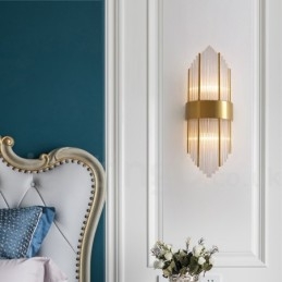 Lámpara de pared de cristal K9 de lujo moderna con pantalla de cristal