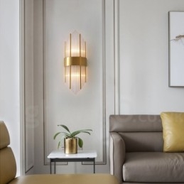 Lámpara de pared de cristal K9 de lujo moderna con pantalla de cristal