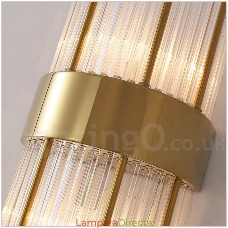 Lámpara de pared de cristal K9 de lujo moderna con pantalla de cristal