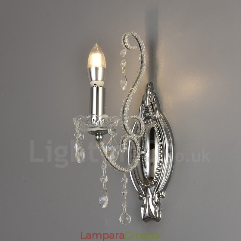 Aplique de pared de cristal estilo americano, 1 luz, dorado y negro, para sala de estar, comedor, tienda de ropa, cafetería, hotel.