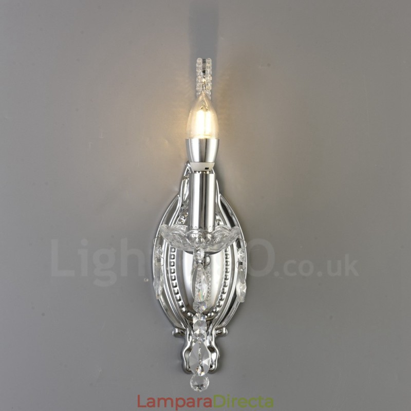 Aplique de pared de cristal estilo americano, 1 luz, dorado y negro, para sala de estar, comedor, tienda de ropa, cafetería, hotel.